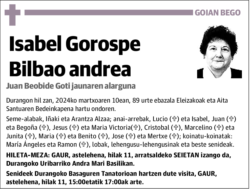 Isabel Gorospe Bilbao