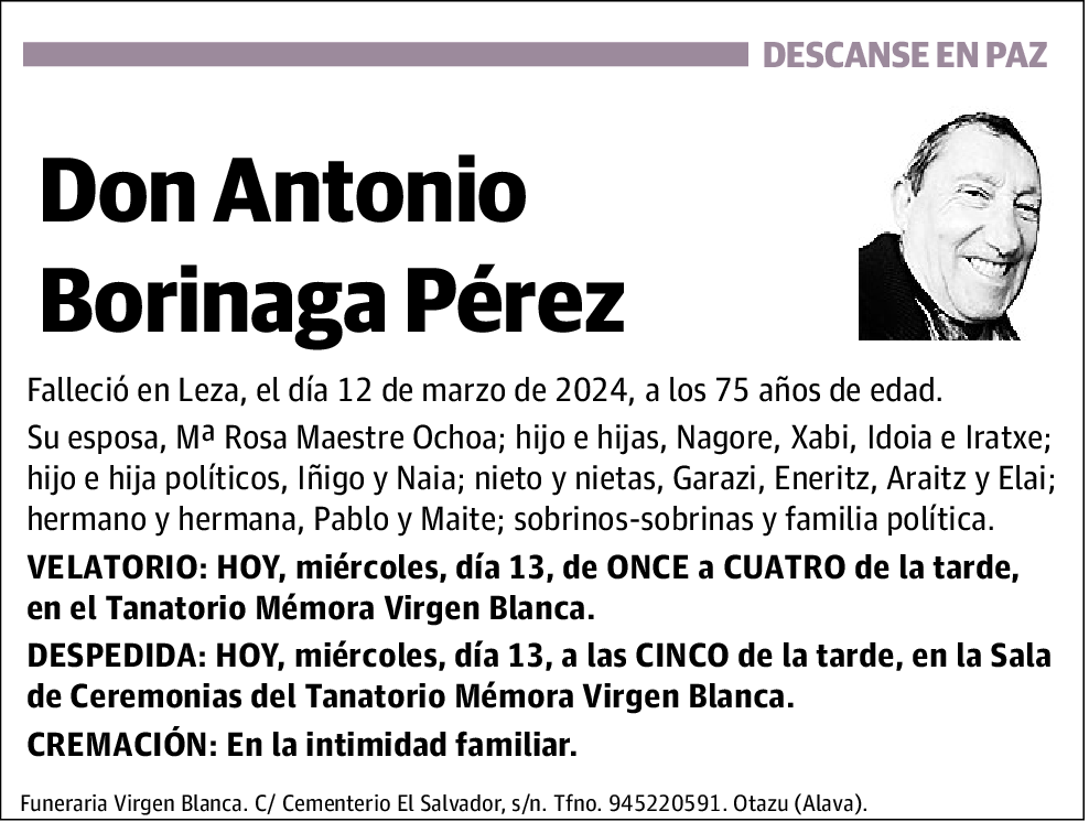 Antonio Borinaga Pérez
