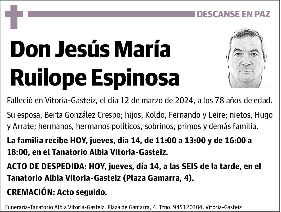 Jesús María Ruilope Espinosa