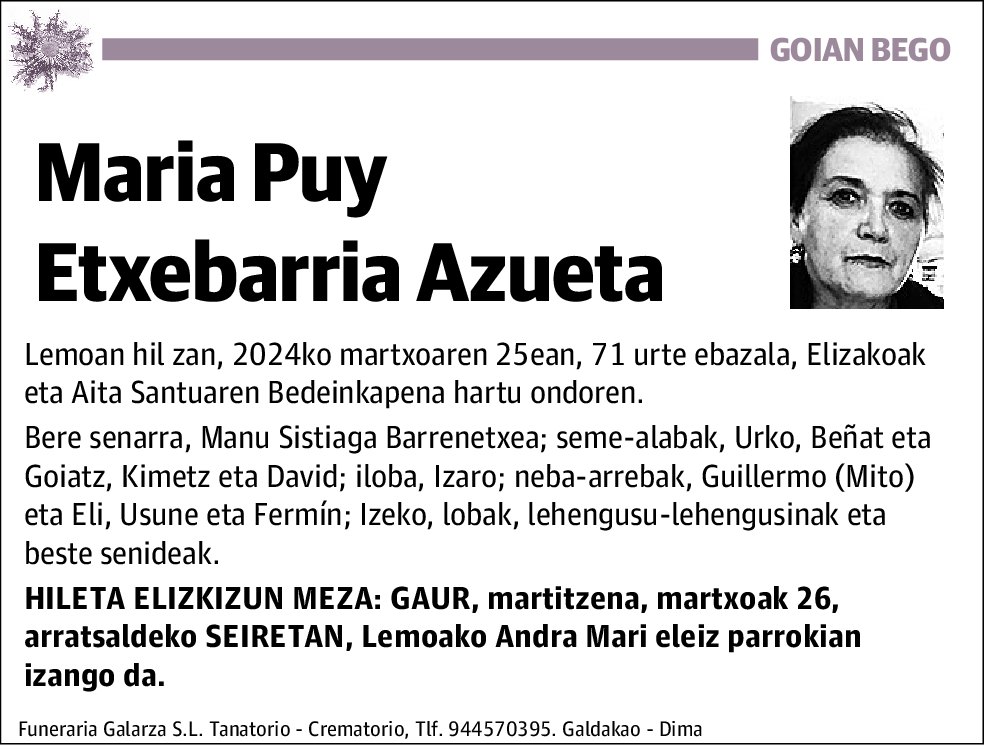 Maria Puy Etxebarria Azueta