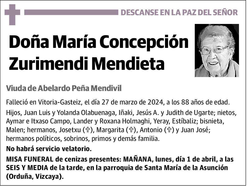 María Concepción Zurimendi Mendieta