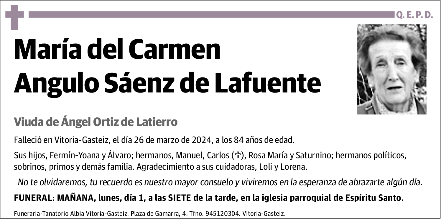 María del Carmen Angulo Sáenz de Lafuente