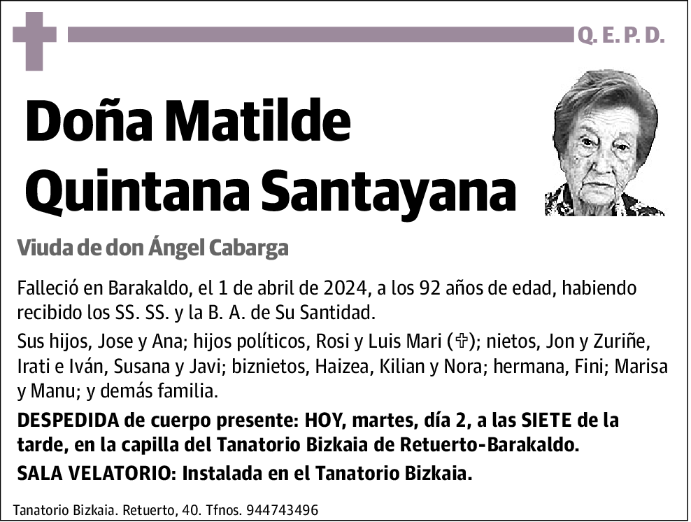 Matilde Quintana Santayana