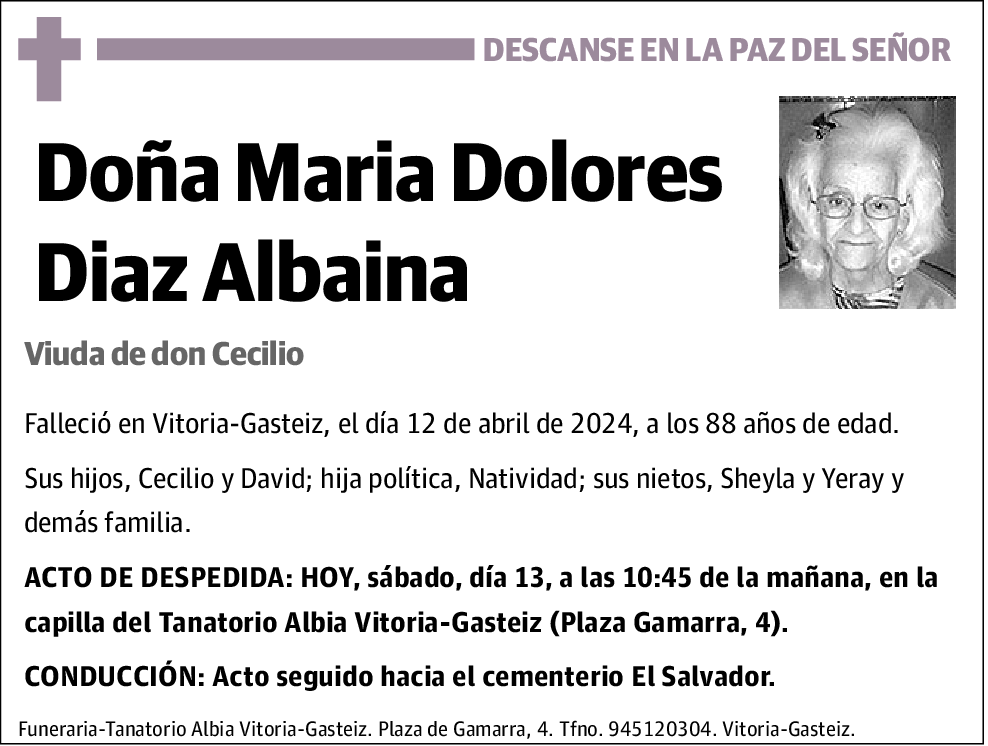 Maria Dolores Diaz Albaina