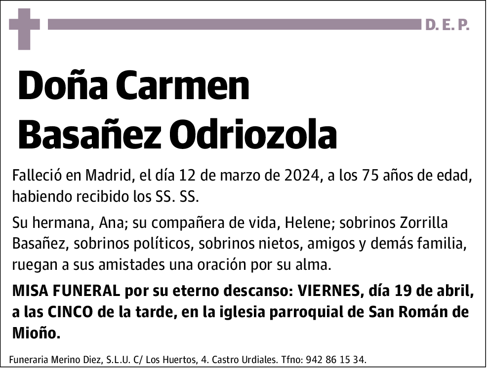 Carmen Basañez Odriozola