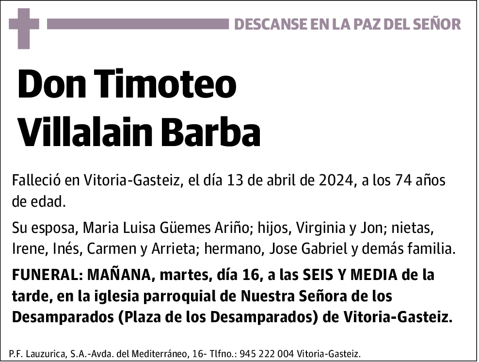 Timoteo Villalain Barba