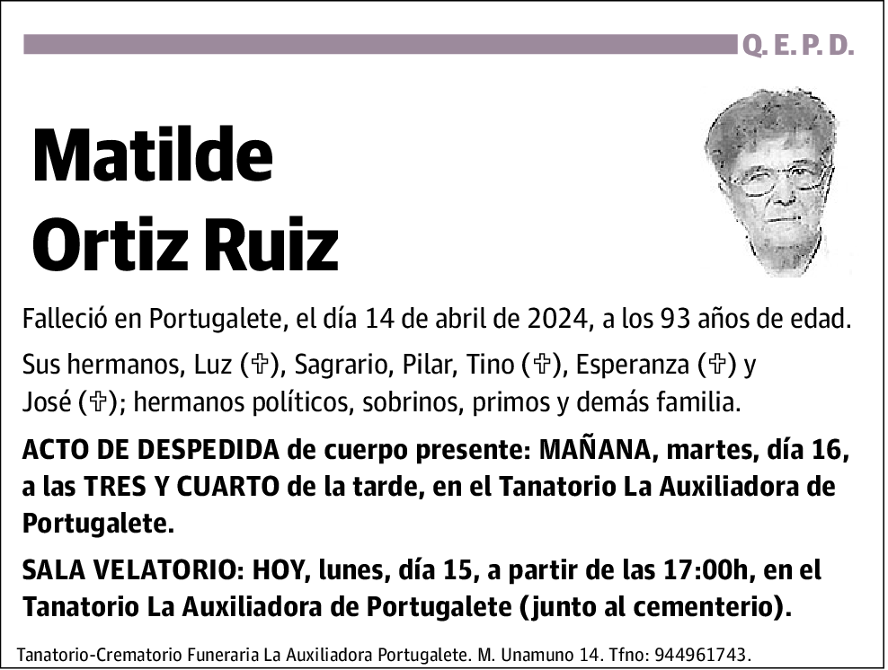 Matilde Ortiz Ruiz