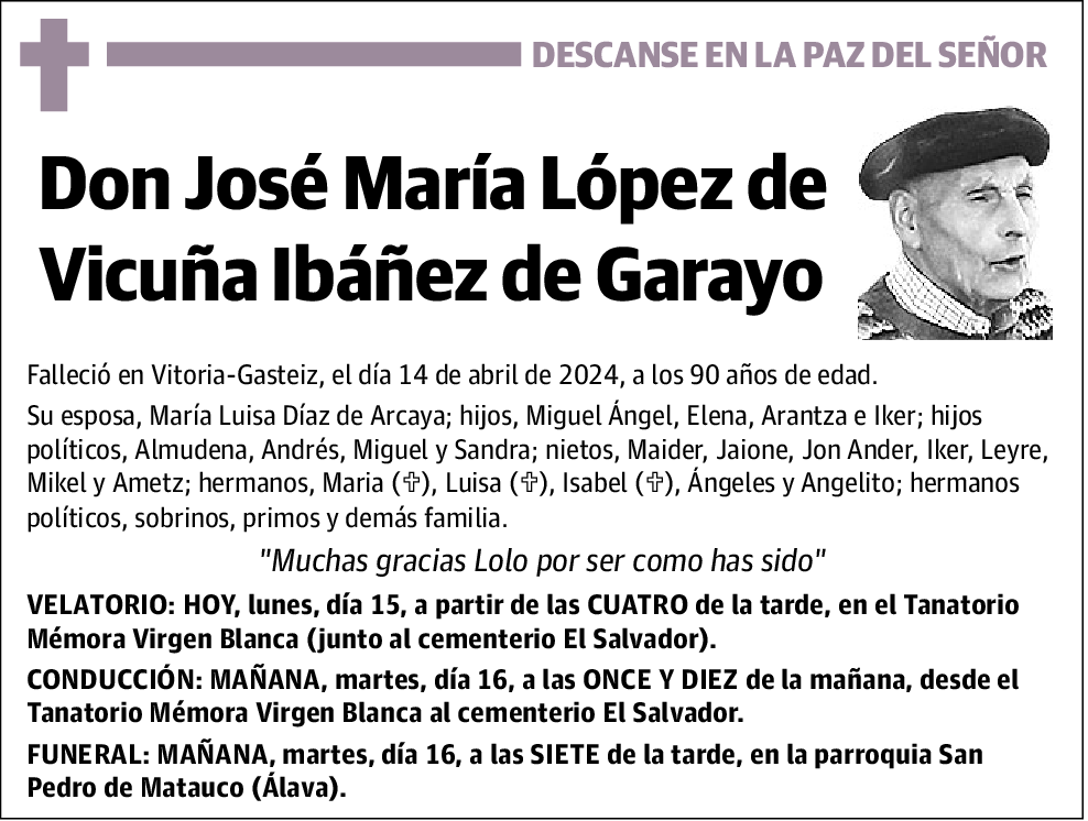 José María López de Vicuña Ibáñez de Garayo