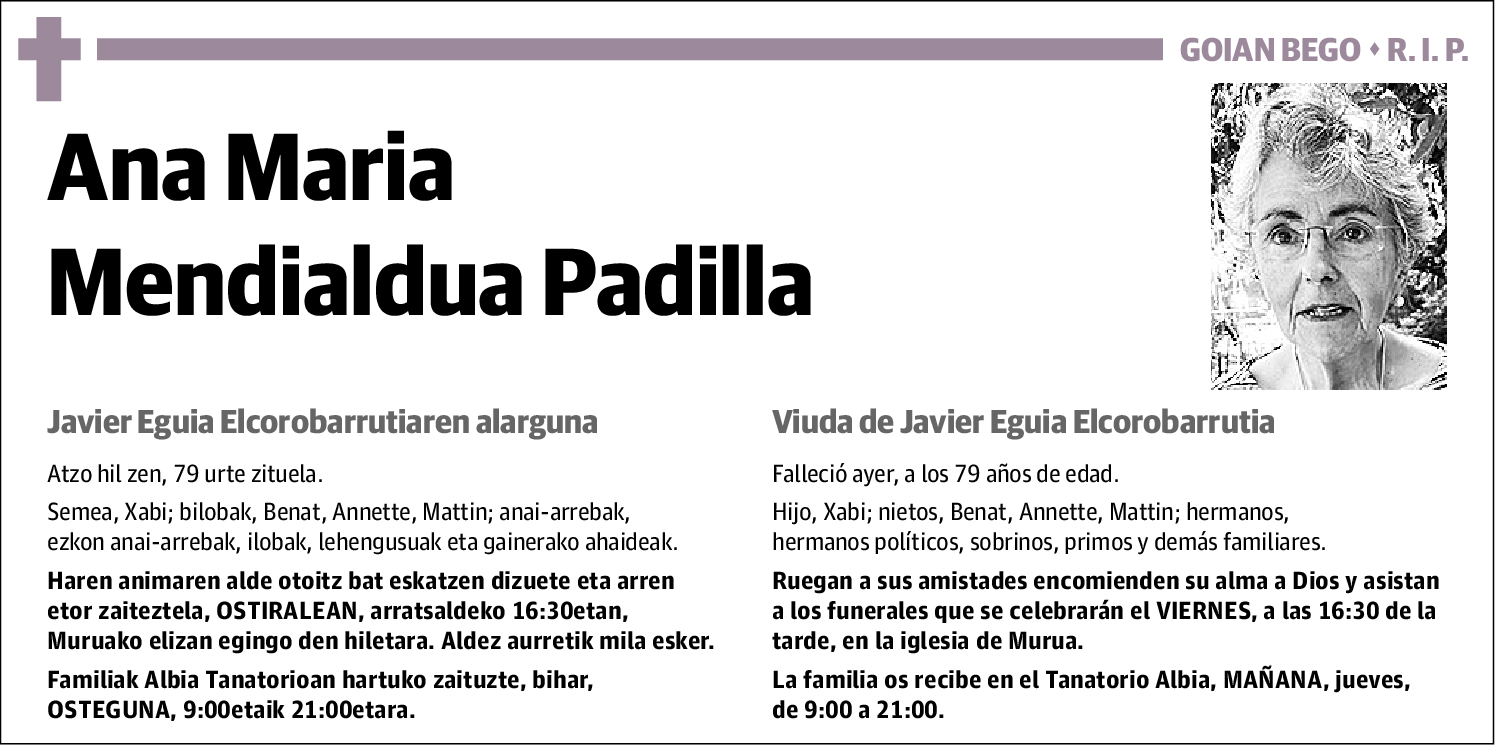 Ana Maria Mendialdua Padilla