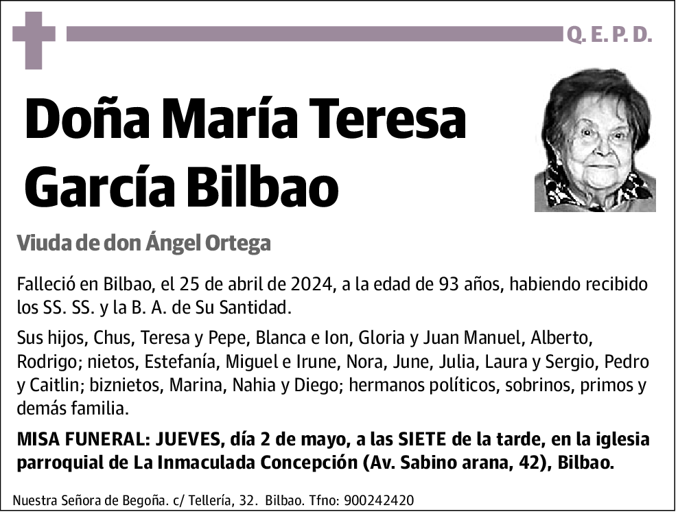Maria Teresa García Bilbao