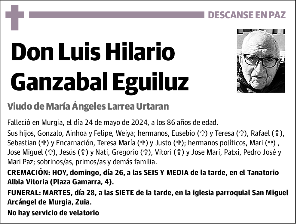 Luis Hilario Ganzabal Eguiluz