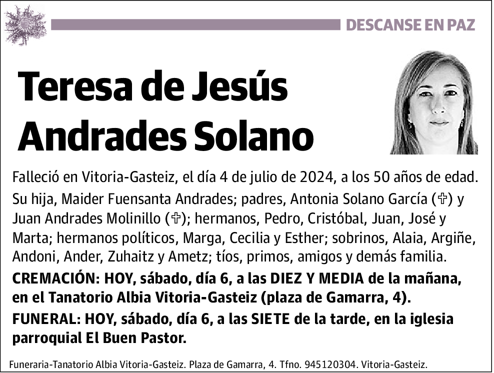 Teresa de Jesús Andrades Solano