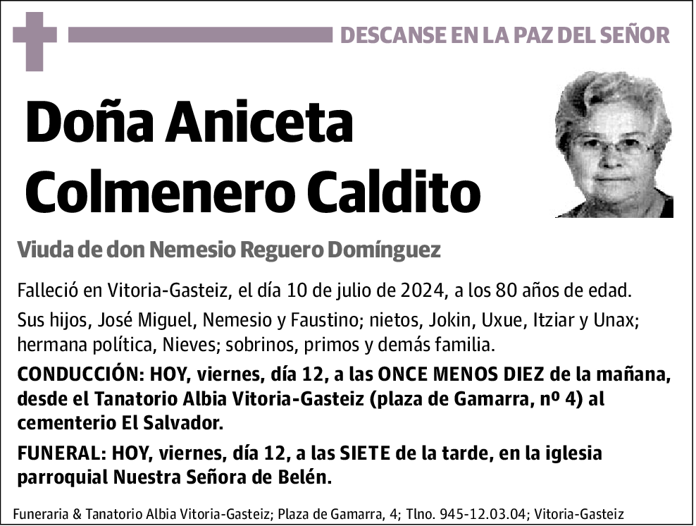 Aniceta Colmenero Caldito
