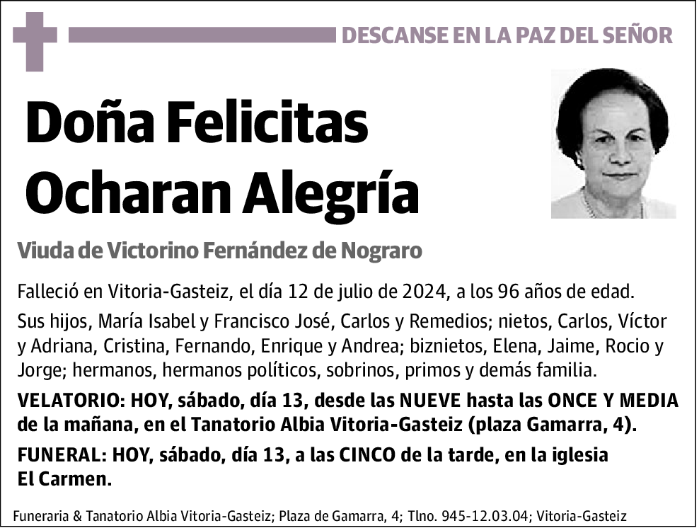 Felicitas Ocharan Alegría