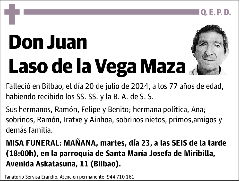 Juan Laso de la Vega Maza