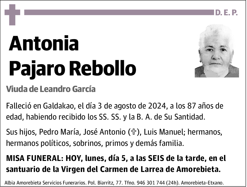 Antonia Pajaro Rebollo