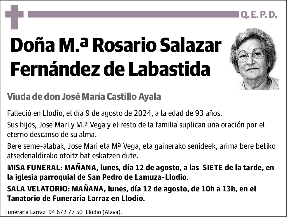 Mª Rosario Salazar Fernandez de Labastida