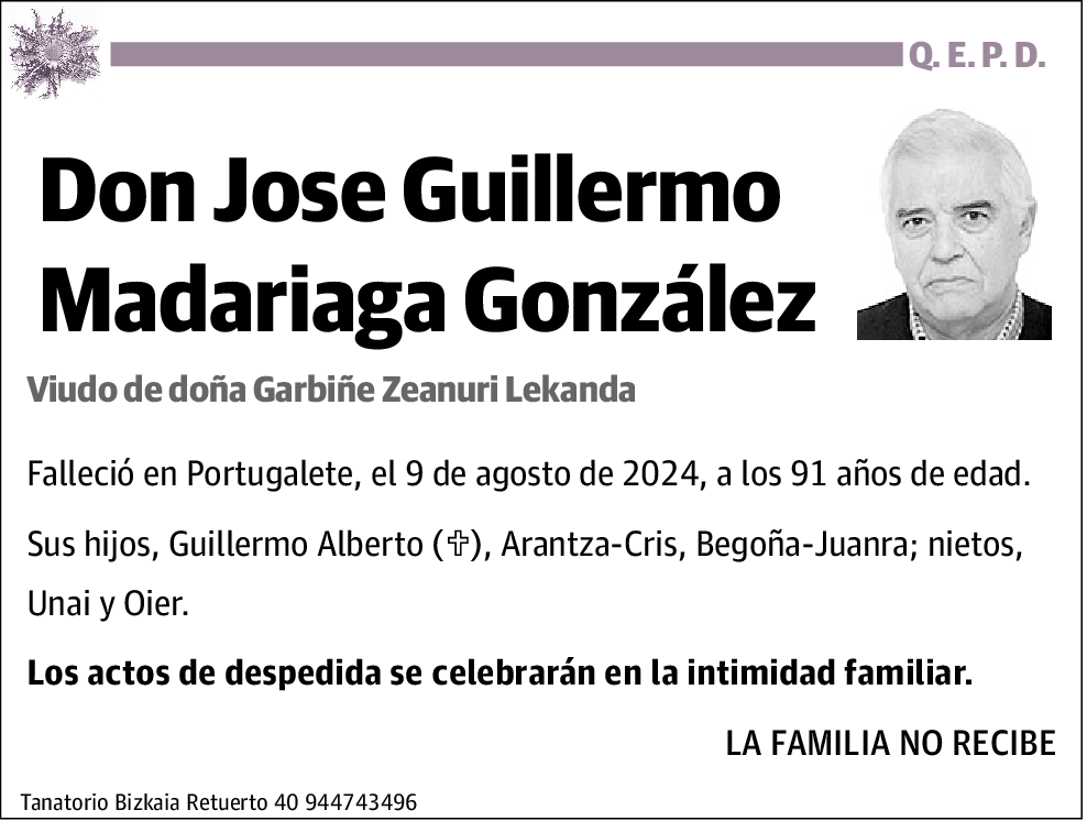 Jose Guillermo Madariaga González