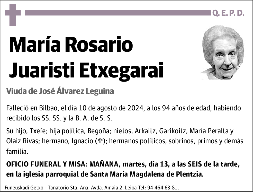 María Rosario Juaristi Echegaray