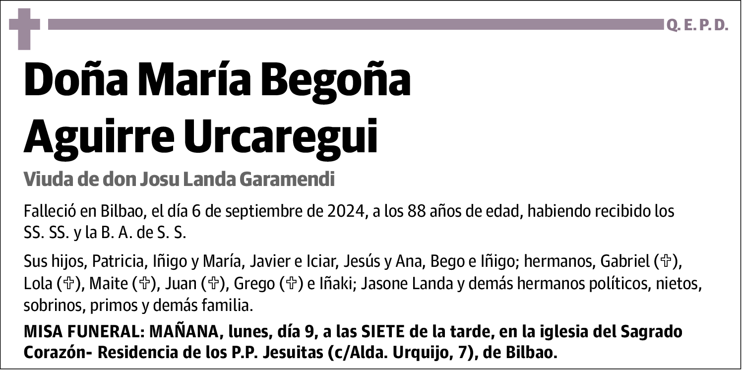 María Begoña Aguirre Urcaregui
