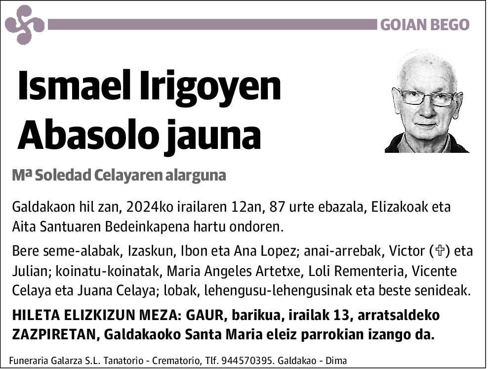 Ismael Irigoyen Abasolo