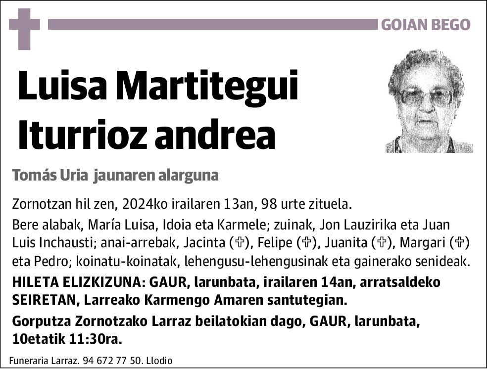 Luisa Martitegui Iturrioz