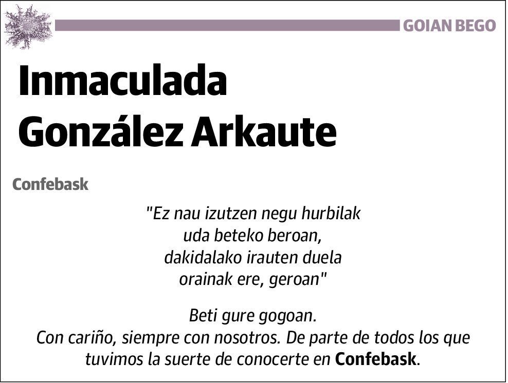Inmaculada González Arkaute
