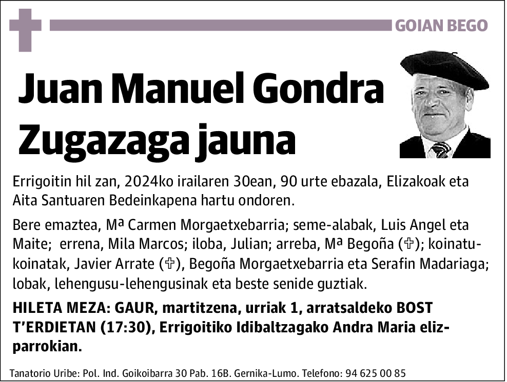 Juan Manuel Gondra Zugazaga