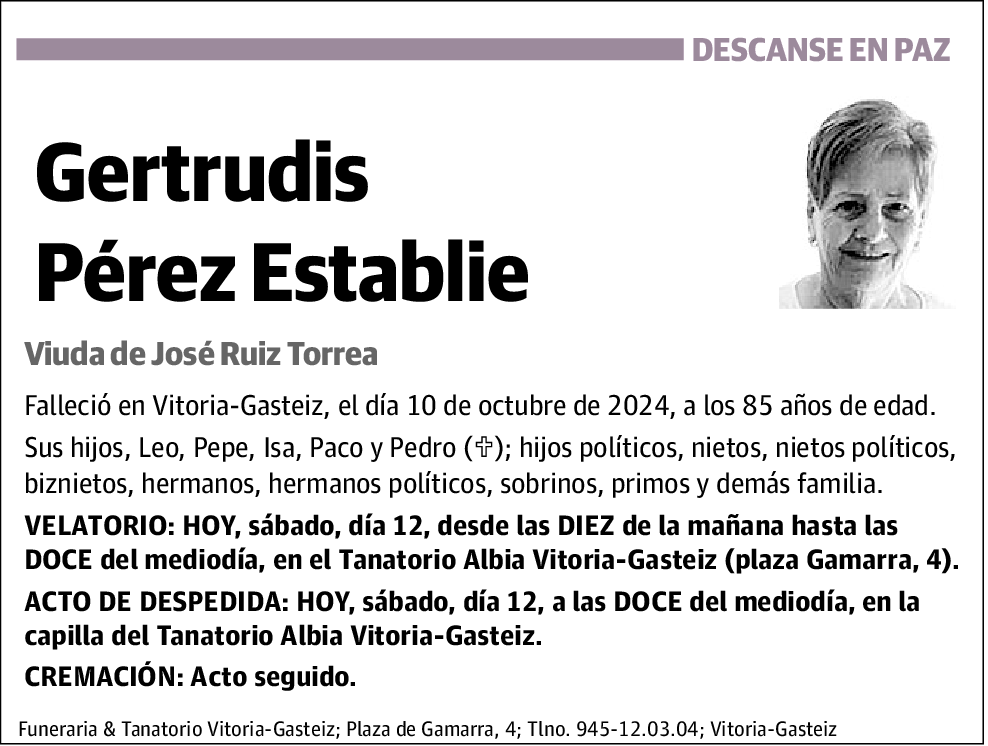 Gertrudis Pérez Estable