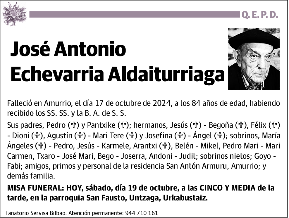 José Antonio Echevarria Aldaiturriaga