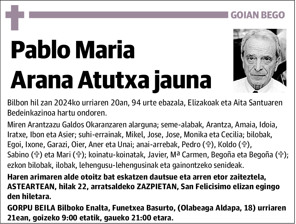 Pablo Maria Arana Atutxa