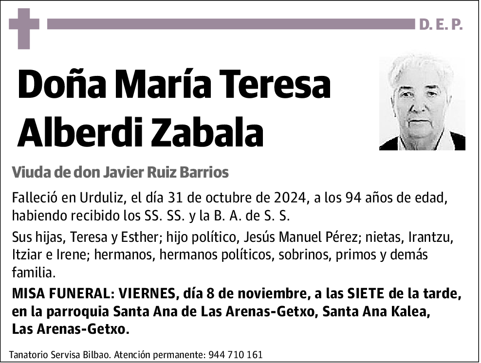 María Teresa Alberdi Zabala