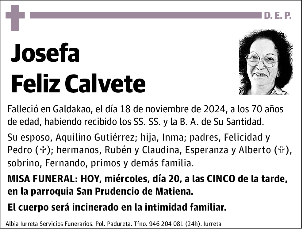 Josefa Feliz Calvete