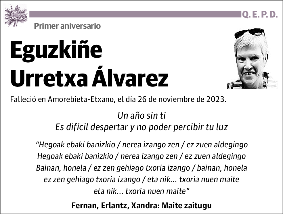 Eguzkiñe Urretxa Alvarez