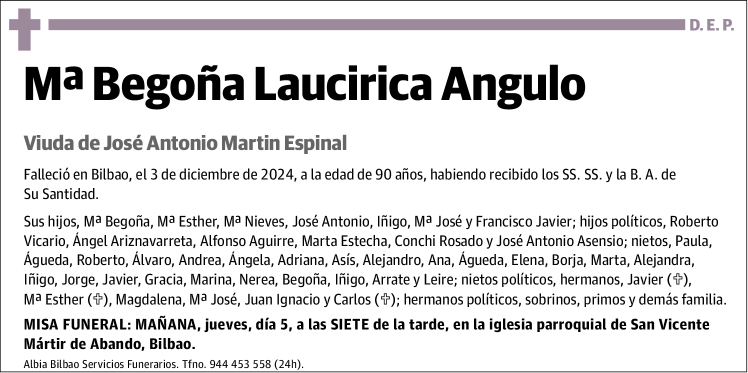 Mª Begoña Laucirica Angulo