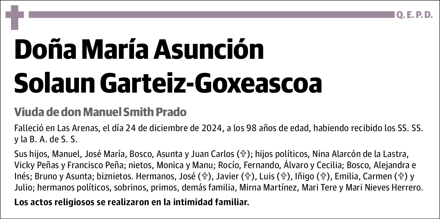 Maria Asunción Solaun Garteiz-Goxeascoa