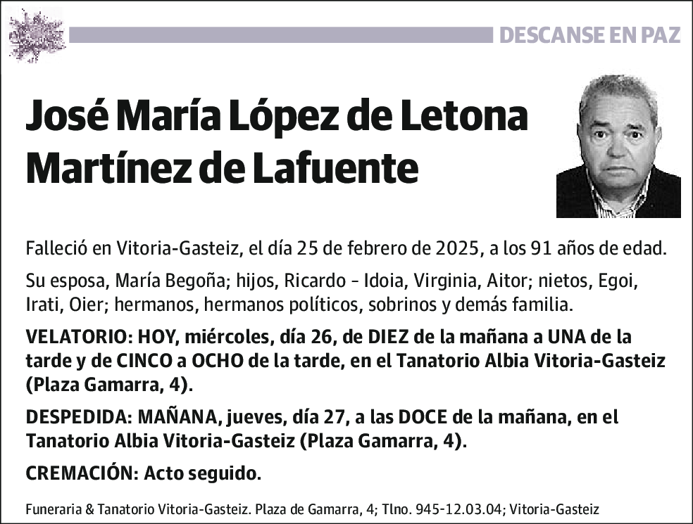 José María López de Letona Martínez de Lafuente