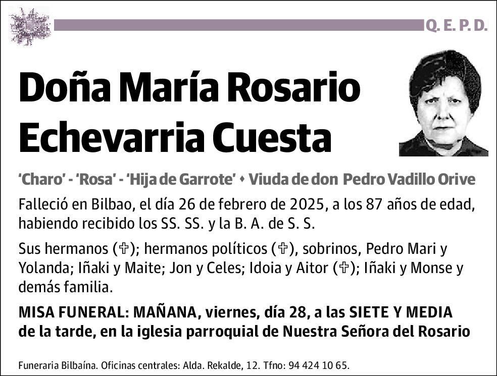 María Rosario Echevarria Cuesta