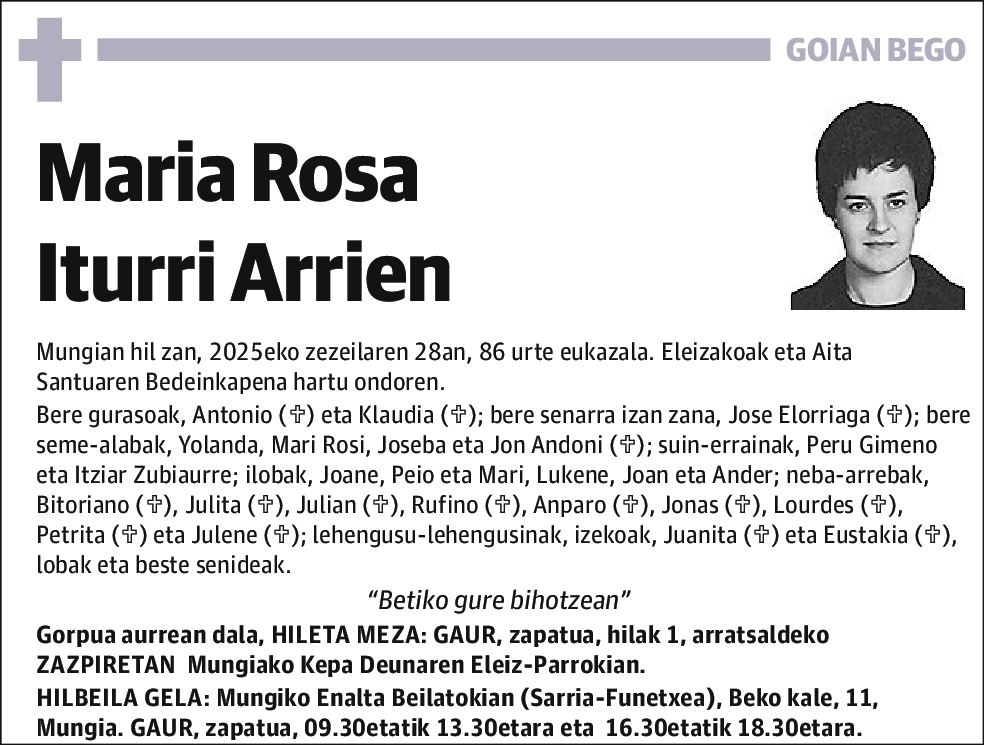Maria Rosa Iturri Arrien