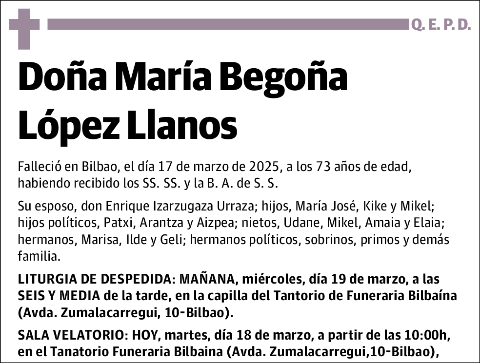 Maria Begoña Lopez Llanos