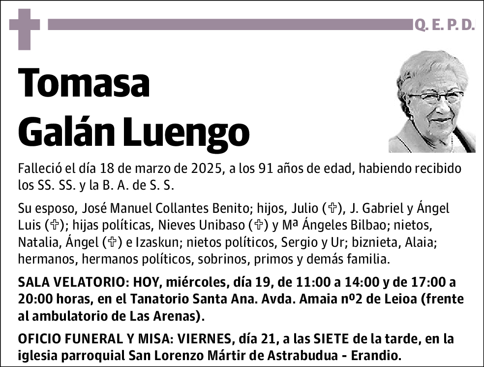Tomasa Galán Luengo