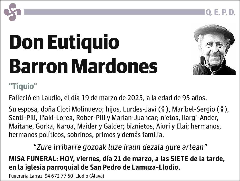 Eutiquio Barron Mardones