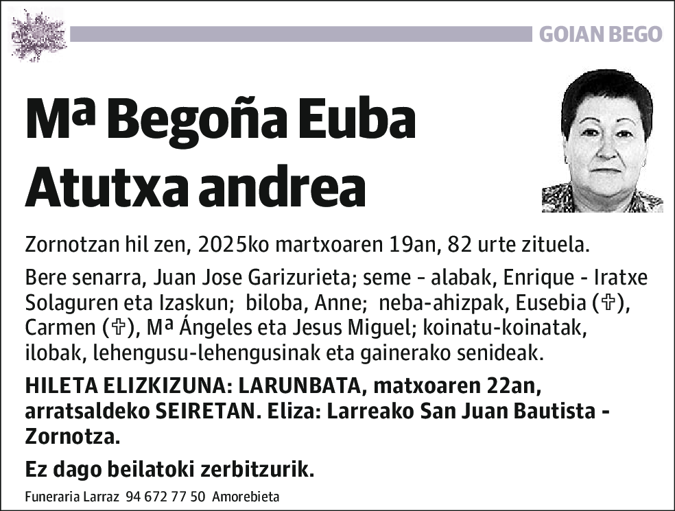 Mªbegoña Euba Atutxa
