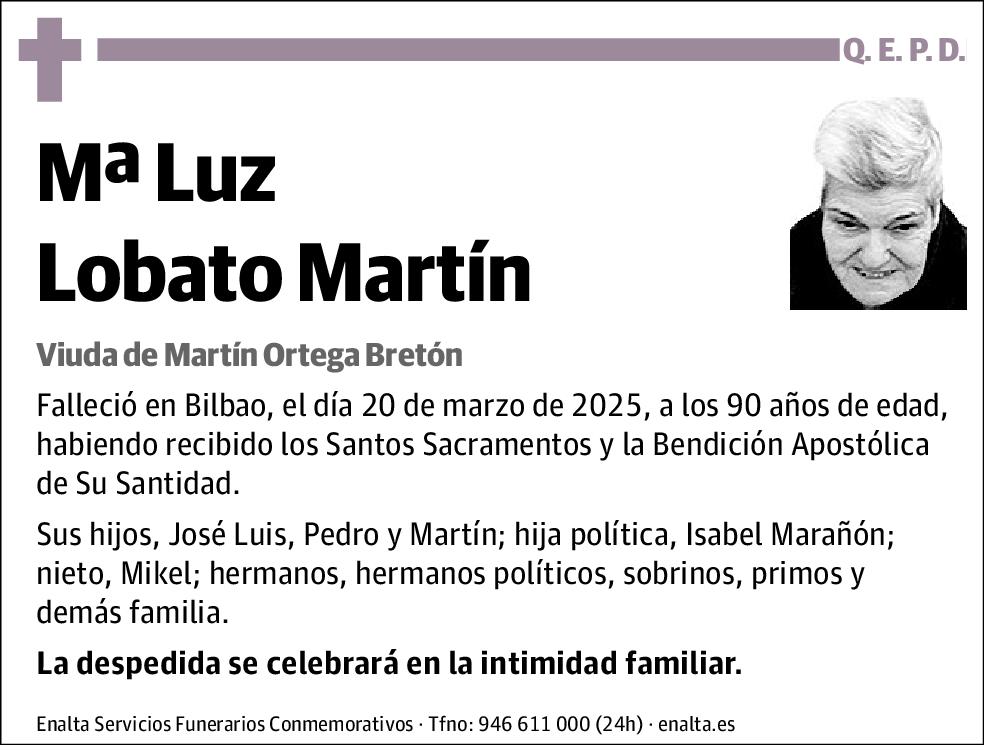 Mª Luz Lobato Martín