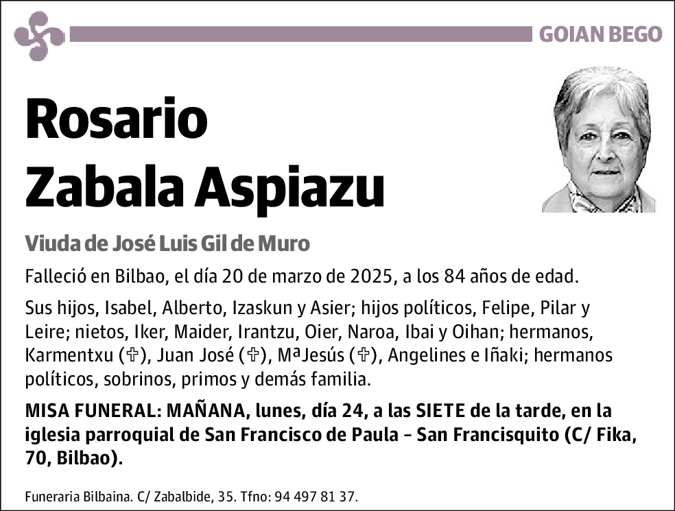 Rosario Zabala Aspiazu