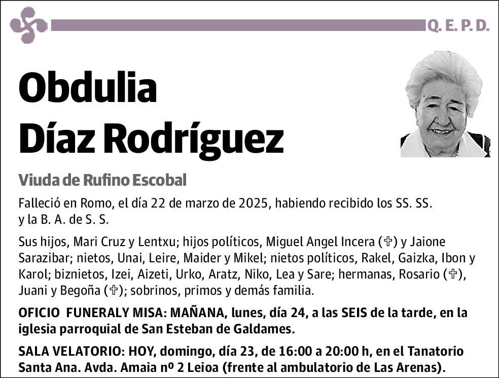 Obdulia Díaz Rodríguez