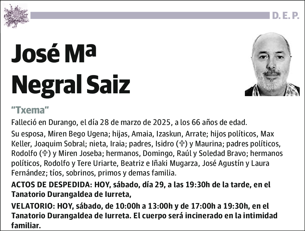José María Negral Saiz
