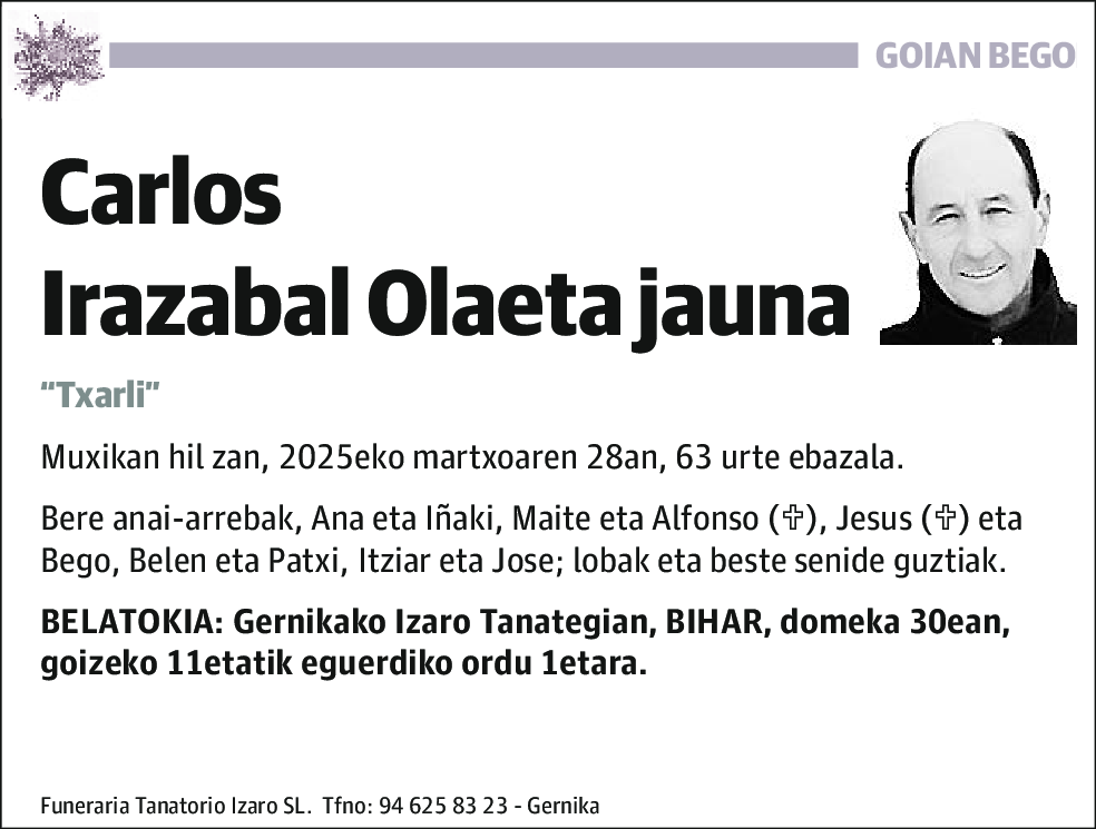 Carlos Irazabal Olaeta