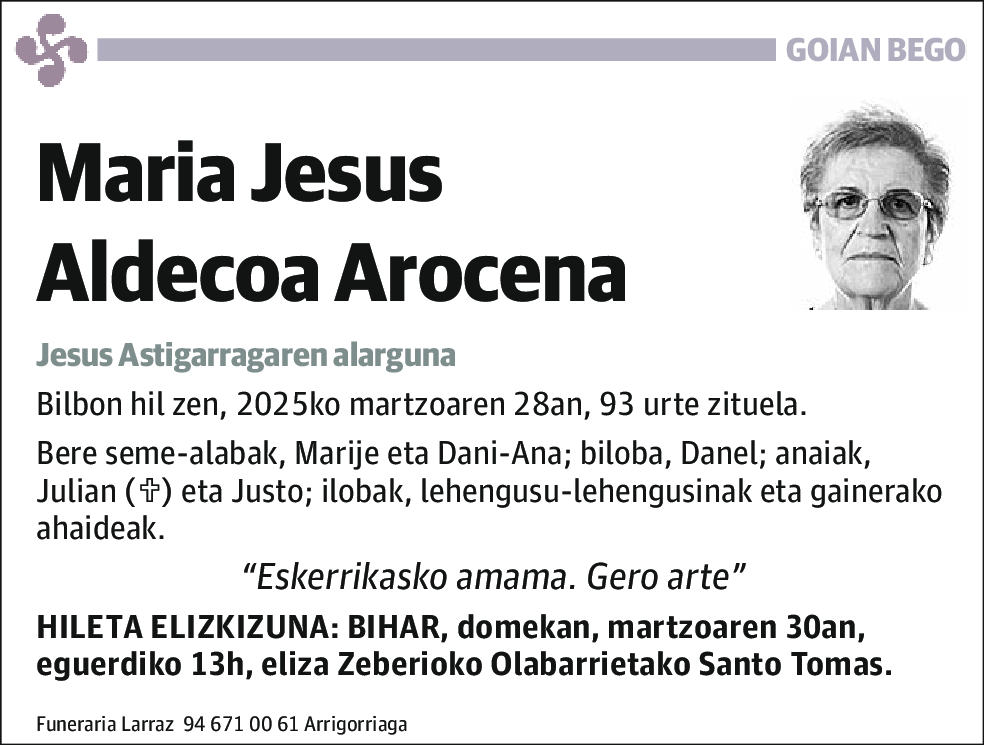 María Jesús Aldecoa Arocena