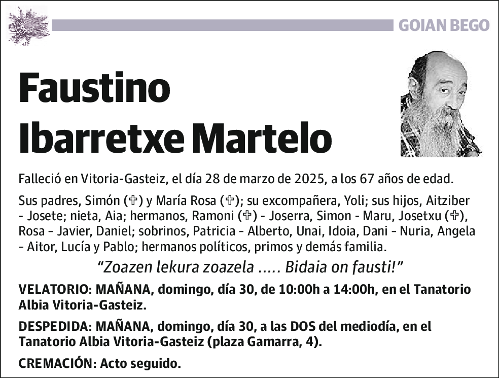 Faustino Ibarretxe Martelo